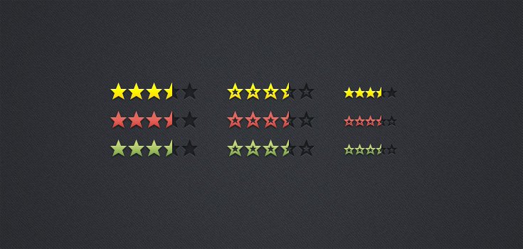 Review & Rating Stars... (PSD)