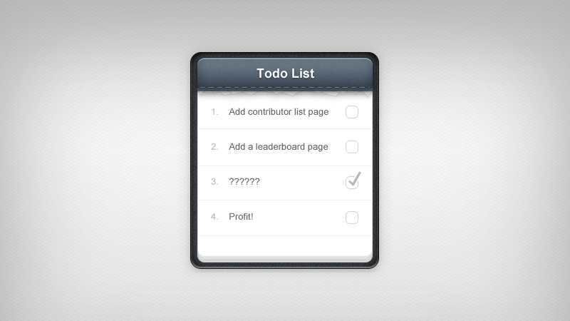 Notepad To-Do List PSD