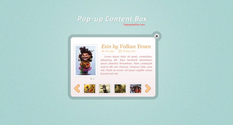 Stylish Pop-up Content Box