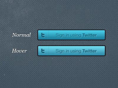 Twitter Sign-In Button PSD