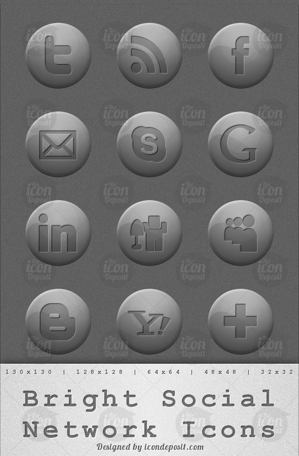 Bright Social Network Icons