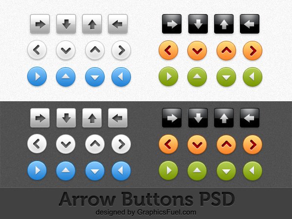 Arrow Buttons Photoshop Design