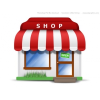 Small Store Icon (PSD)