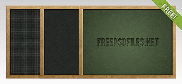 3 Free Blackboard PSD Models