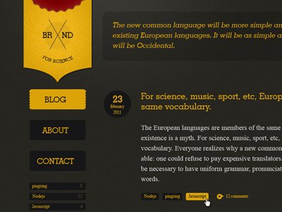 Site Template Dark And Yellow