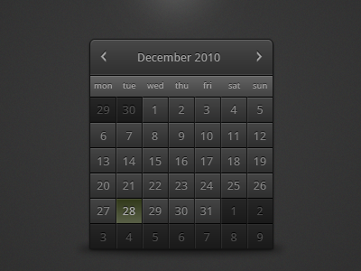 Black Calendar