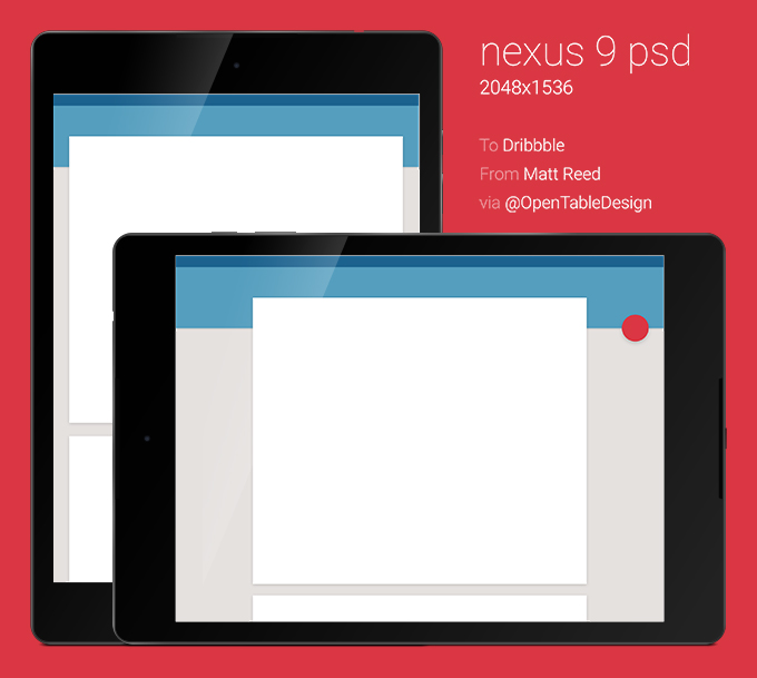 Free Nexus 9 PSD