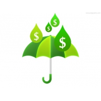 Money Rain And Umbrella (PSD)