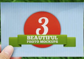 3 Beautiful 4x6 Photo Mockup PSDs