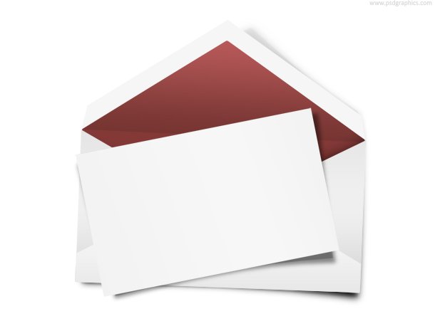 Envelope With Blank Note (PSD)