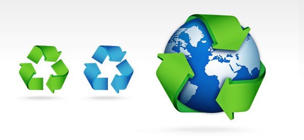 PSD Recycle Icon Set