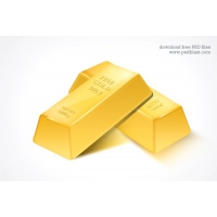 Gold Bar PSD Icon