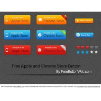 Free Apple and Chrome Store Vector Button