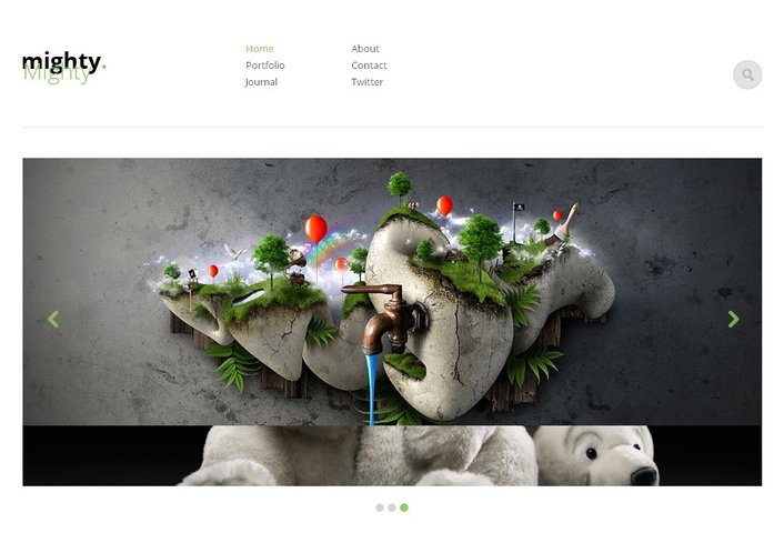 Mighty Free Minimal Website PSD Template