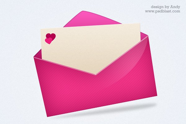 Pink Love Mail Icon