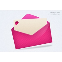 Pink Love Mail Icon