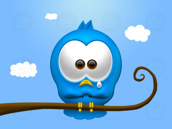 Sad Twitter Bird Icon