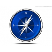 Modern Compass Icon (PSD)