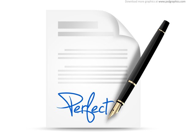 Signing Contract Icon (PSD)