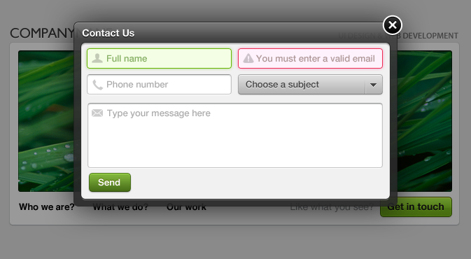 Pop-up Contact Form
