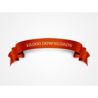 10k Downloads Ribbon