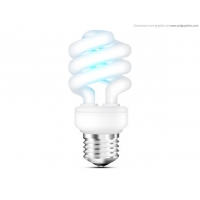 Fluorescent Light Bulb Icon (PSD)
