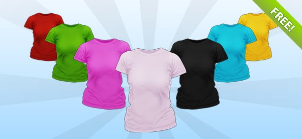 PSD Ladies Shirt Mockup Templates