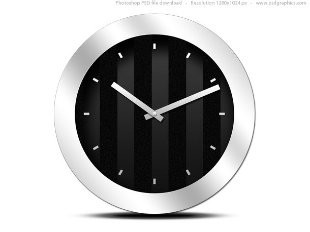 Modern Back Clock Icon (PSD)