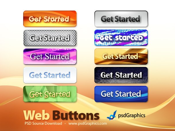 Abstract Web Buttons (PSD)