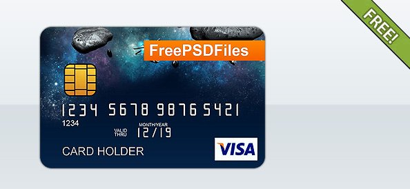 Free PSD Credit Card Template