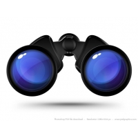 Black Binoculars Icon (PSD)