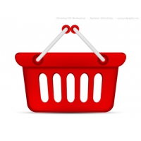 PSD Red Shopping Basket Icon