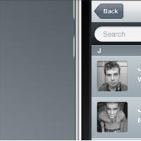 iPhone Contact List PSD