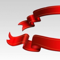 Free PSD Red Ribbons