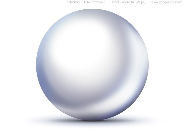 PSD Shiny White Pearl Icon