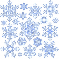 Variety Of Snowflakes Vector 2