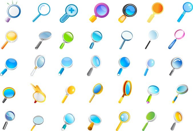 One Of The Magnifying Glass Vector Office Supplies