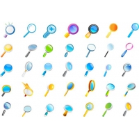 One Of The Magnifying Glass Vector Office Supplies