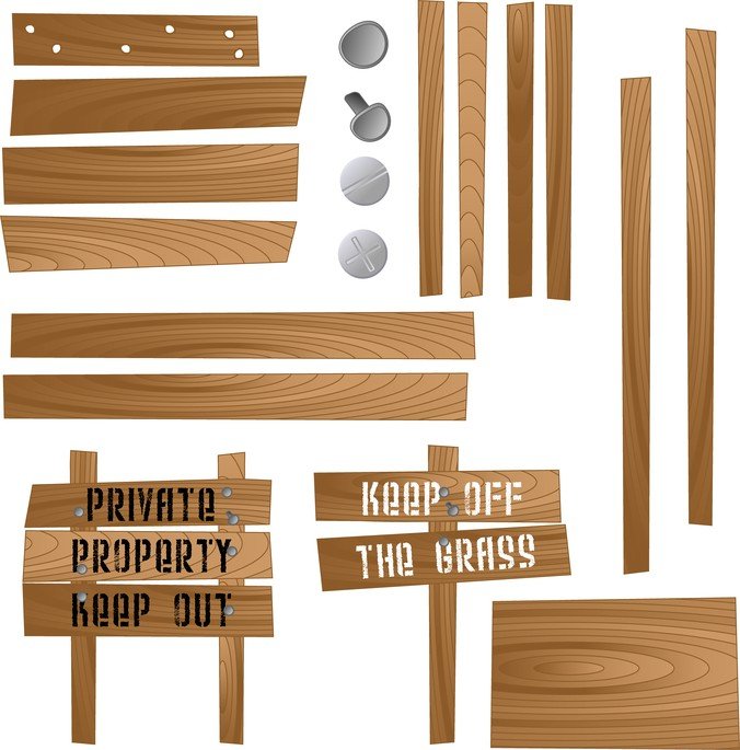 Vector Wood Textures And Signs