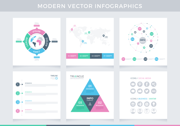 MODERN INFOGRAPHICS VECTOR PACK