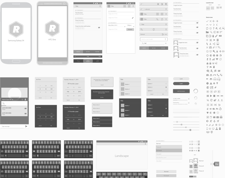 ANDROID VECTOR WIREFRAMING TOOLKIT