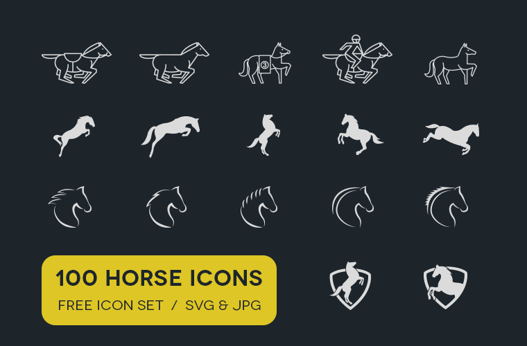 100 HORSE ICONS