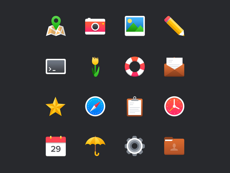 COLORFUL IOS AND OSX ICON SET