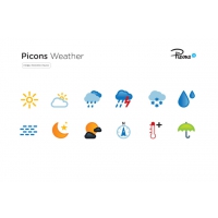 12 PICONS WEATHER ICONS