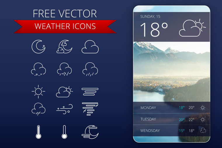 15 FREE WEATHER ICONS