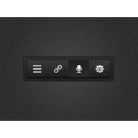 Black Menu With Settings Buttons 