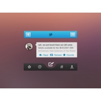 Social Networking UI Elements PSD