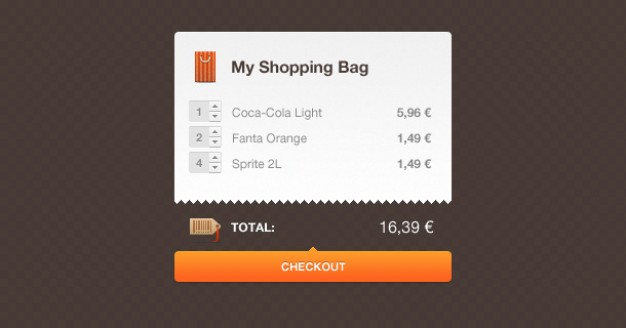Orange Shopping Settlement Interface Design