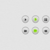 Simple And Minimal Player Buttons