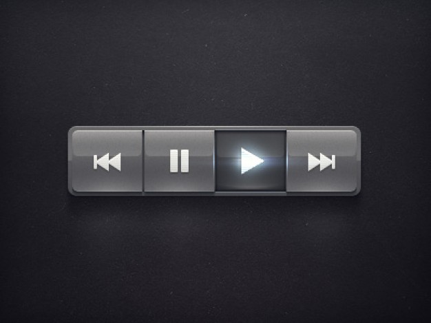 Radio Simple And Black Button Psd